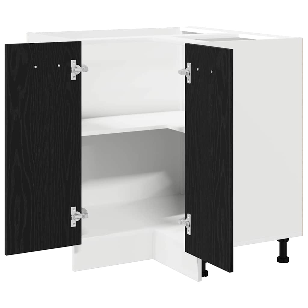 vidaXL Hängeschrank Schwarz Eichen-Optik 75,5 x 75,5 x 80,5 cm