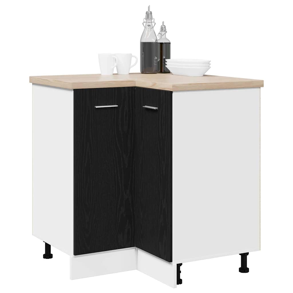 vidaXL Hängeschrank Schwarz Eichen-Optik 75,5 x 75,5 x 80,5 cm