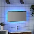 vidaXL Spiegel Wandmontiert Braun 80 x 37 cm Glas und engineered Holz