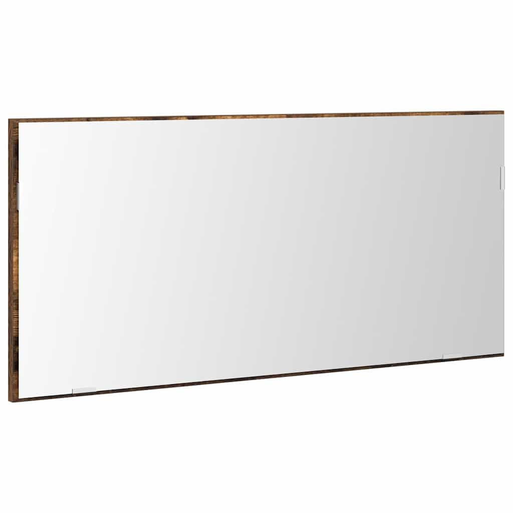 vidaXL Spiegel Wandmontiert Braun 80 x 37 cm Glas und engineered Holz