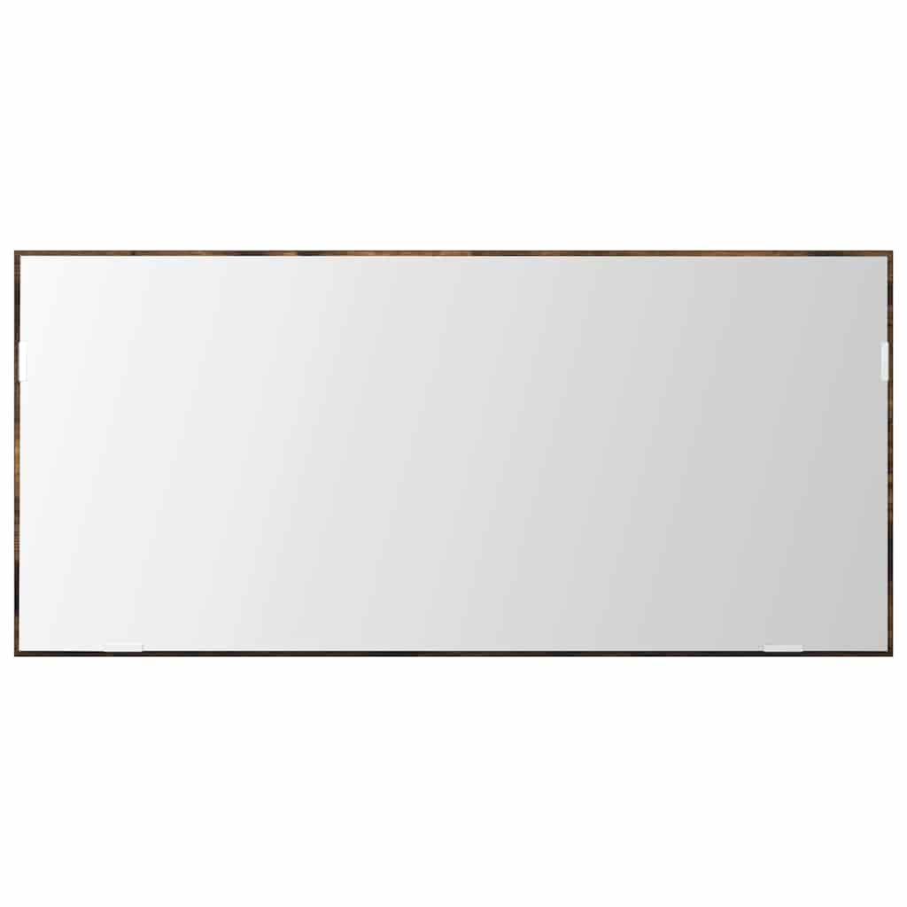 vidaXL Spiegel Wandmontiert Braun 80 x 37 cm Glas und engineered Holz
