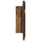vidaXL Spiegel Wandmontiert Braun 80 x 37 cm Glas und engineered Holz