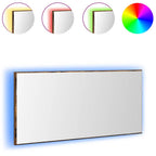 vidaXL Spiegel Wandmontiert Braun 80 x 37 cm Glas und engineered Holz