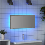 vidaXL Spiegel Hellgrau Sonoma 80 x 37 cm Glas und engineered Holz