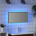 vidaXL Spiegel Braun Eichen-Optik 80 x 37 cm Glas und engineered Holz