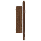 vidaXL Spiegel Braun Eichen-Optik 80 x 37 cm Glas und engineered Holz