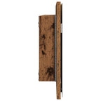 vidaXL Spiegel mit Spiegel Altholz 80 x 37 cm Glas und engineered Holz