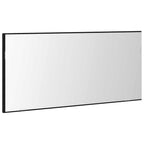 vidaXL Spiegel mit LED-Lichtleisten Schwarz Eichen-Optik 80 x 37 cm