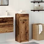 vidaXL Badezimmerschrank mit Tür Altholz 32 x 34 x 90 cm Holzwerkstoff
