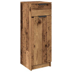vidaXL Badezimmerschrank mit Tür Altholz 32 x 34 x 90 cm Holzwerkstoff