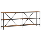 vidaXL Konsolentisch mit Regal Altholz 200 x 30 x 75 cm Holzwerkstoff