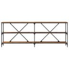 vidaXL Konsolentisch mit Regal Altholz 200 x 30 x 75 cm Holzwerkstoff