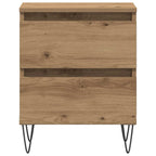 vidaXL Nachttisch 2 pcs Eiche handwerklich 40 x 35 x 50 cm