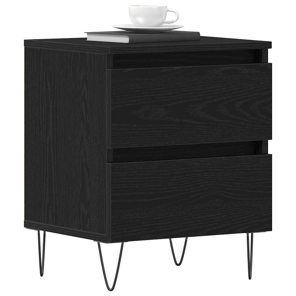 vidaXL Nachttisch Schwarze Eiche 40 x 35 x 50 cm Holzwerkstoff