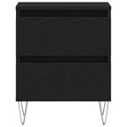 vidaXL Nachttisch 2 pcs Schwarze Eiche 40 x 35 x 50 cm Holzwerkstoff