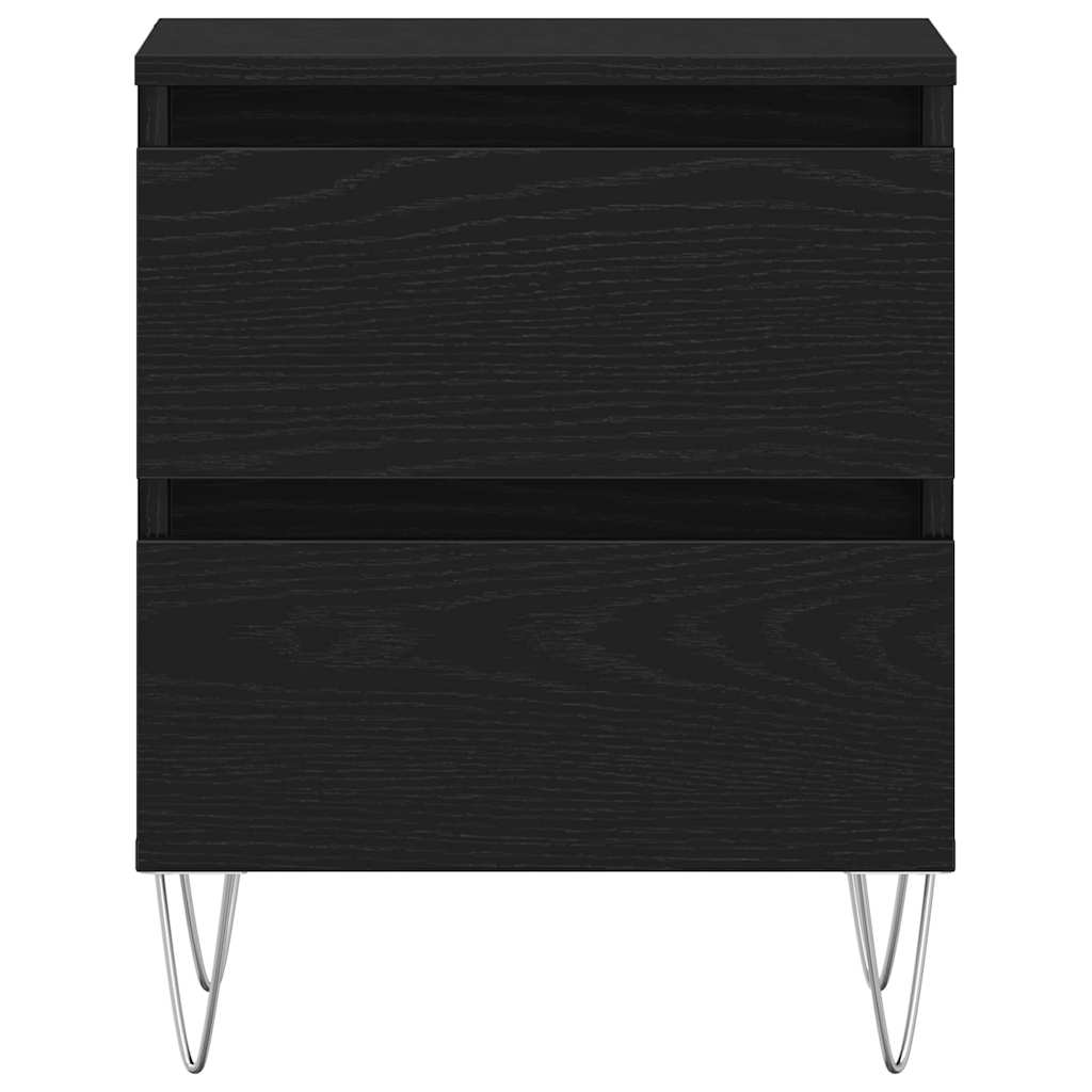 vidaXL Nachttisch 2 pcs Schwarze Eiche 40 x 35 x 50 cm Holzwerkstoff