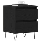 vidaXL Nachttisch 2 pcs Schwarze Eiche 40 x 35 x 50 cm Holzwerkstoff
