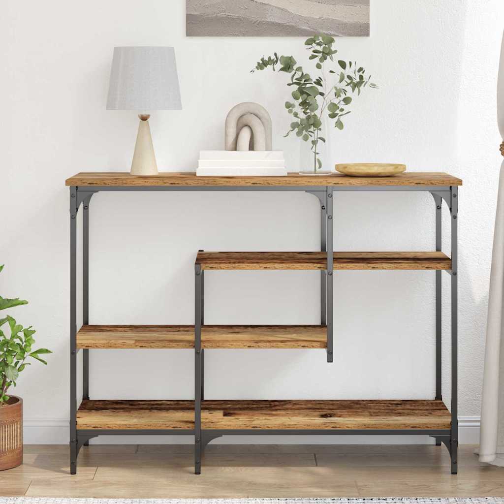 vidaXL Konsolentisch Altholz 100 x 35 x 75 cm Schichtholz und Metall