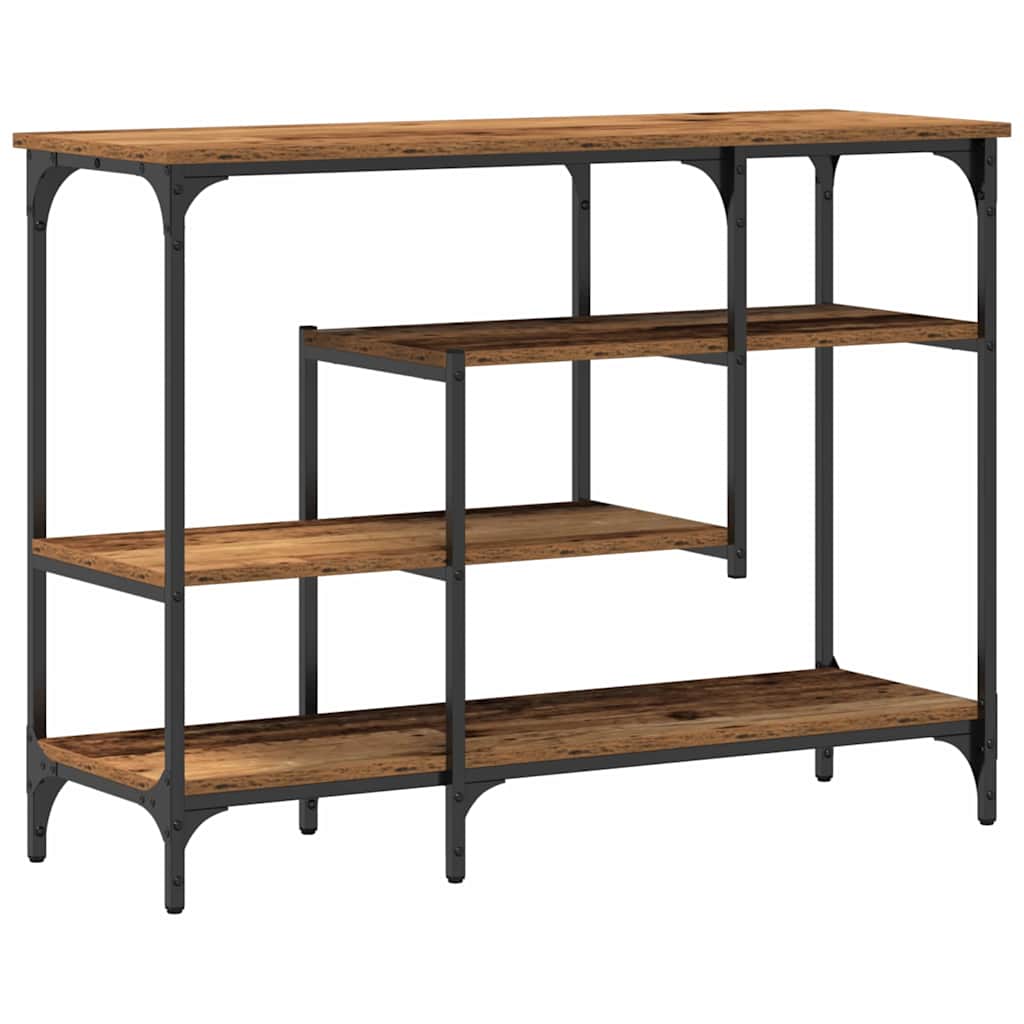 vidaXL Konsolentisch Altholz 100 x 35 x 75 cm Schichtholz und Metall