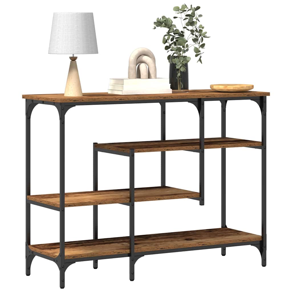 vidaXL Konsolentisch Altholz 100 x 35 x 75 cm Schichtholz und Metall