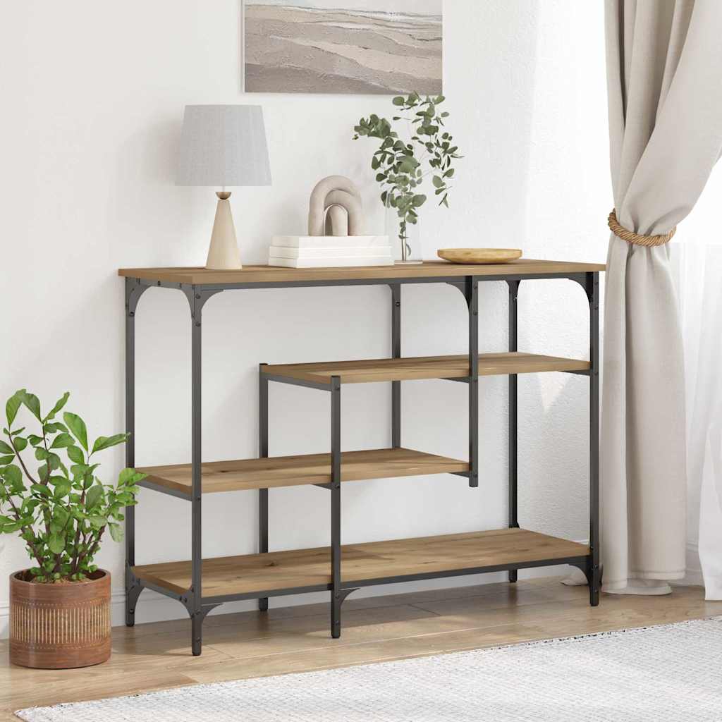 vidaXL Konsolentisch mit Regal Artisan-Eiche 100 x 35 x 75 cm