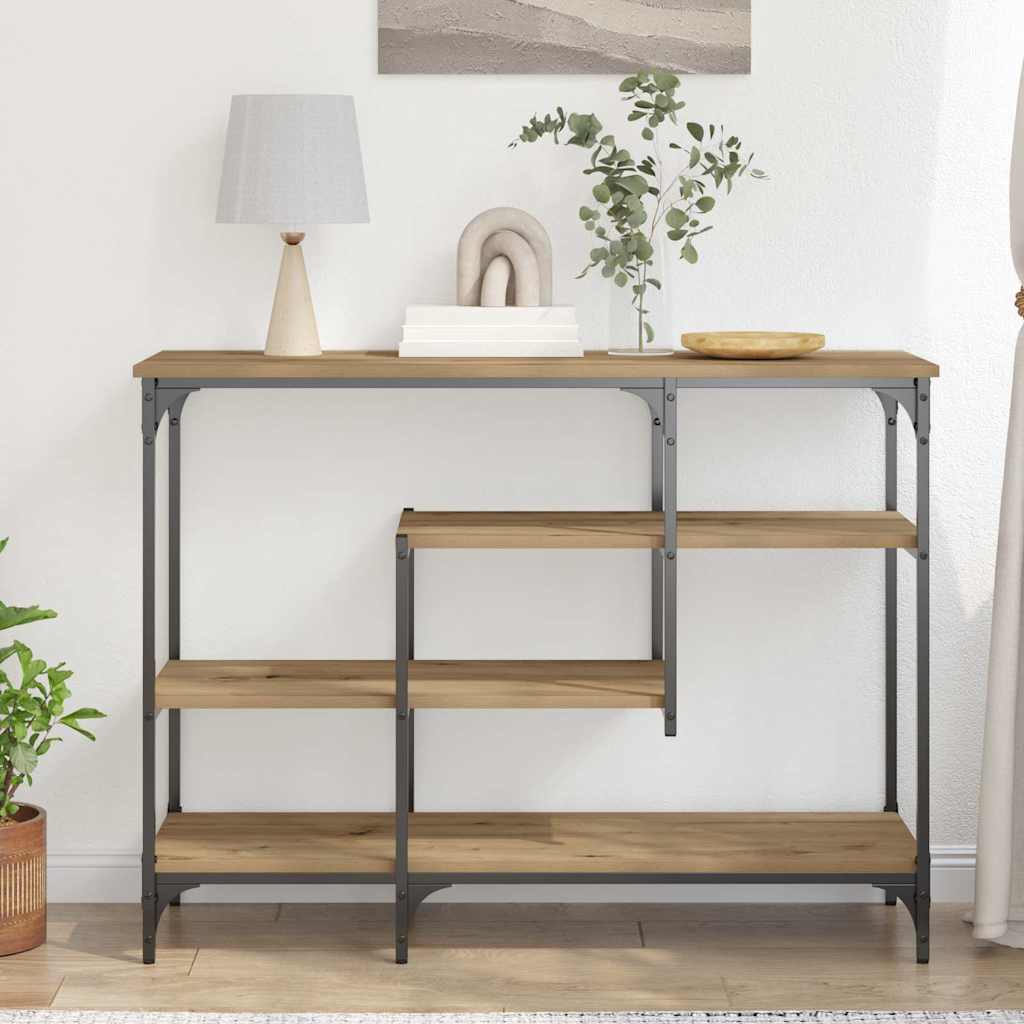 vidaXL Konsolentisch mit Regal Artisan-Eiche 100 x 35 x 75 cm