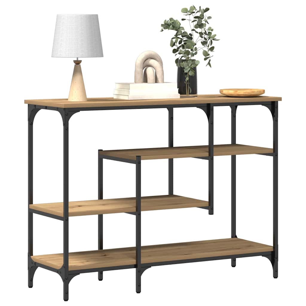 vidaXL Konsolentisch mit Regal Artisan-Eiche 100 x 35 x 75 cm