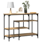 vidaXL Konsolentisch mit Regal Artisan-Eiche 100 x 35 x 75 cm