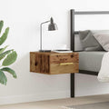 vidaXL Nachttisch Wandmontiert Altholz 35 x 35 x 20 cm Holzwerkstoff