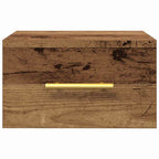 vidaXL Nachttisch Wandmontiert Altholz 35 x 35 x 20 cm Holzwerkstoff