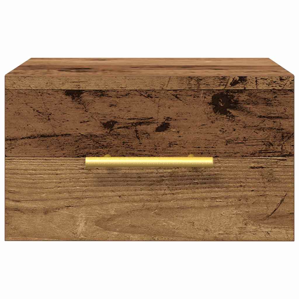 vidaXL Nachttisch Wandmontiert Altholz 35 x 35 x 20 cm Holzwerkstoff