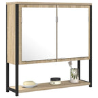 vidaXL Badezimmer Spiegel mit Regal Wandmontiert Beige 60 x 16 x 60 cm