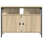 vidaXL Waschbeckenschrank mit Tür Braun 80 x 30 x 60 cm Holzwerkstoff