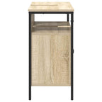 vidaXL Waschbeckenschrank mit Tür Braun 80 x 30 x 60 cm Holzwerkstoff