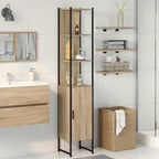 vidaXL Badezimmerschrank Sonoma 33 x 33 x 185,5 cm Holzwerkstoff