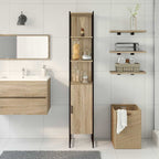 vidaXL Badezimmerschrank Sonoma 33 x 33 x 185,5 cm Holzwerkstoff
