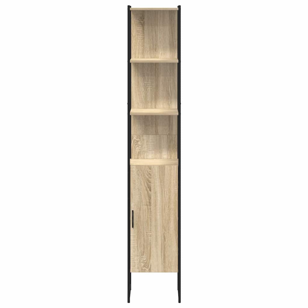 vidaXL Badezimmerschrank Sonoma 33 x 33 x 185,5 cm Holzwerkstoff