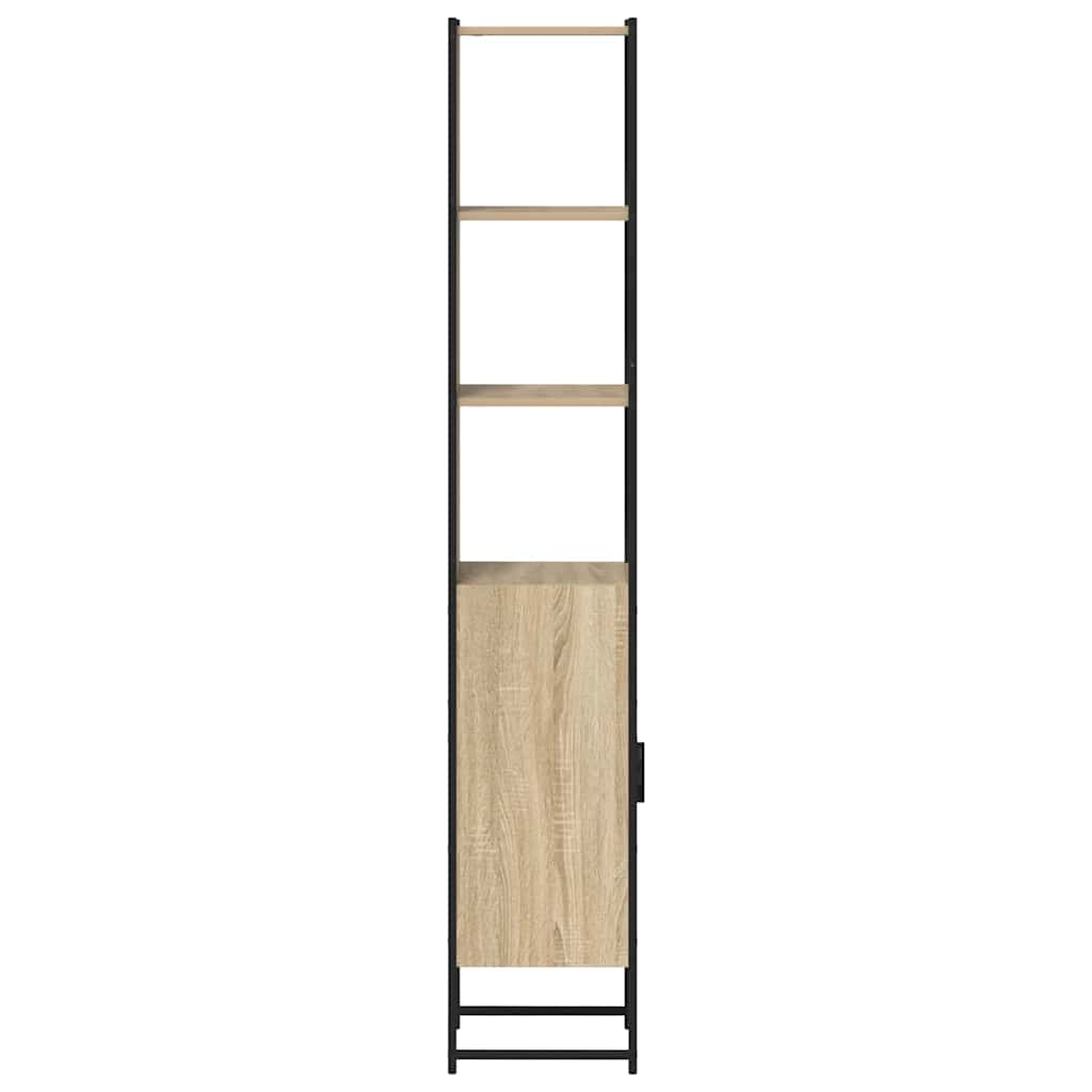 vidaXL Badezimmerschrank Sonoma 33 x 33 x 185,5 cm Holzwerkstoff