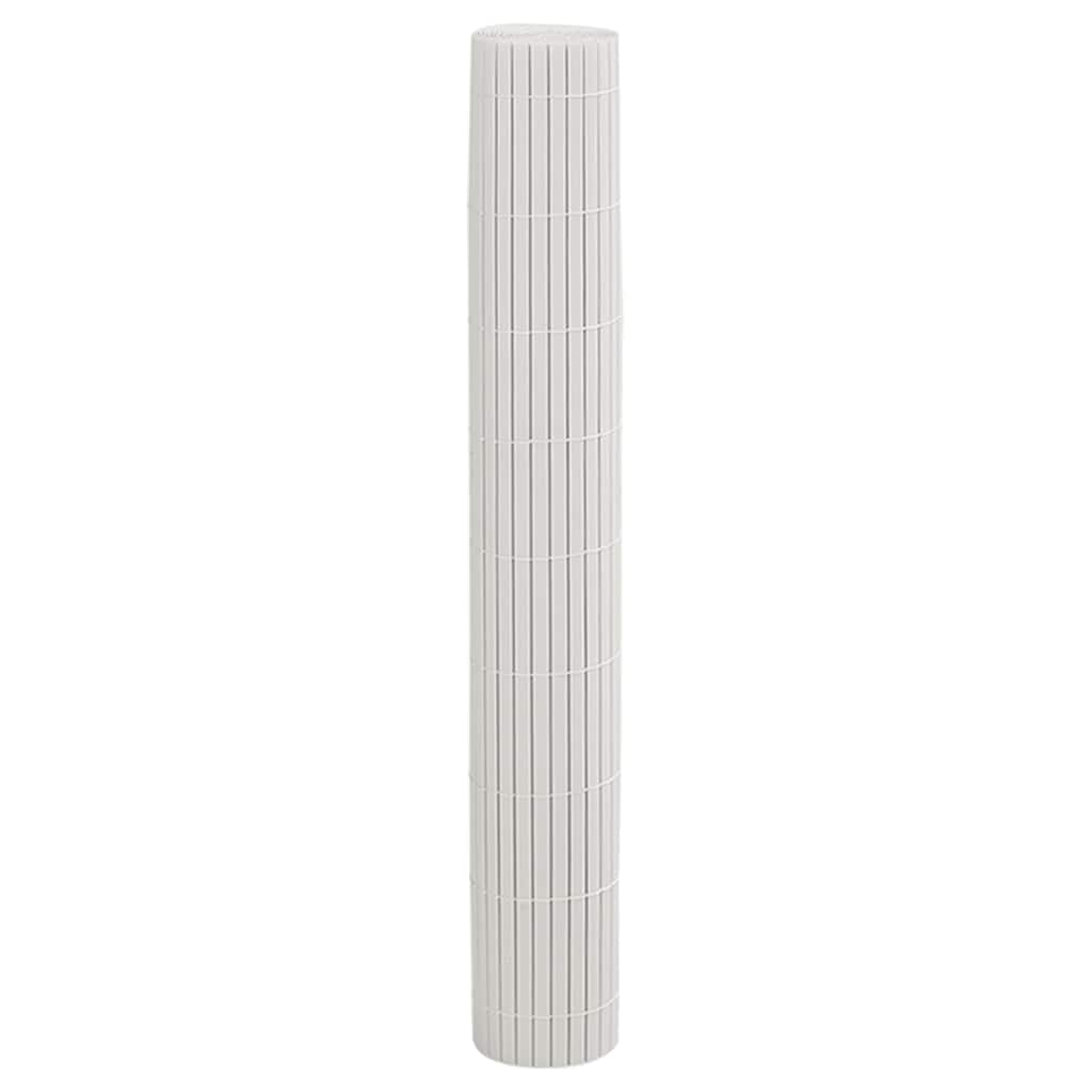 vidaXL Gartenzaun Doppelseitig Weiß 1,8x3 m PVC