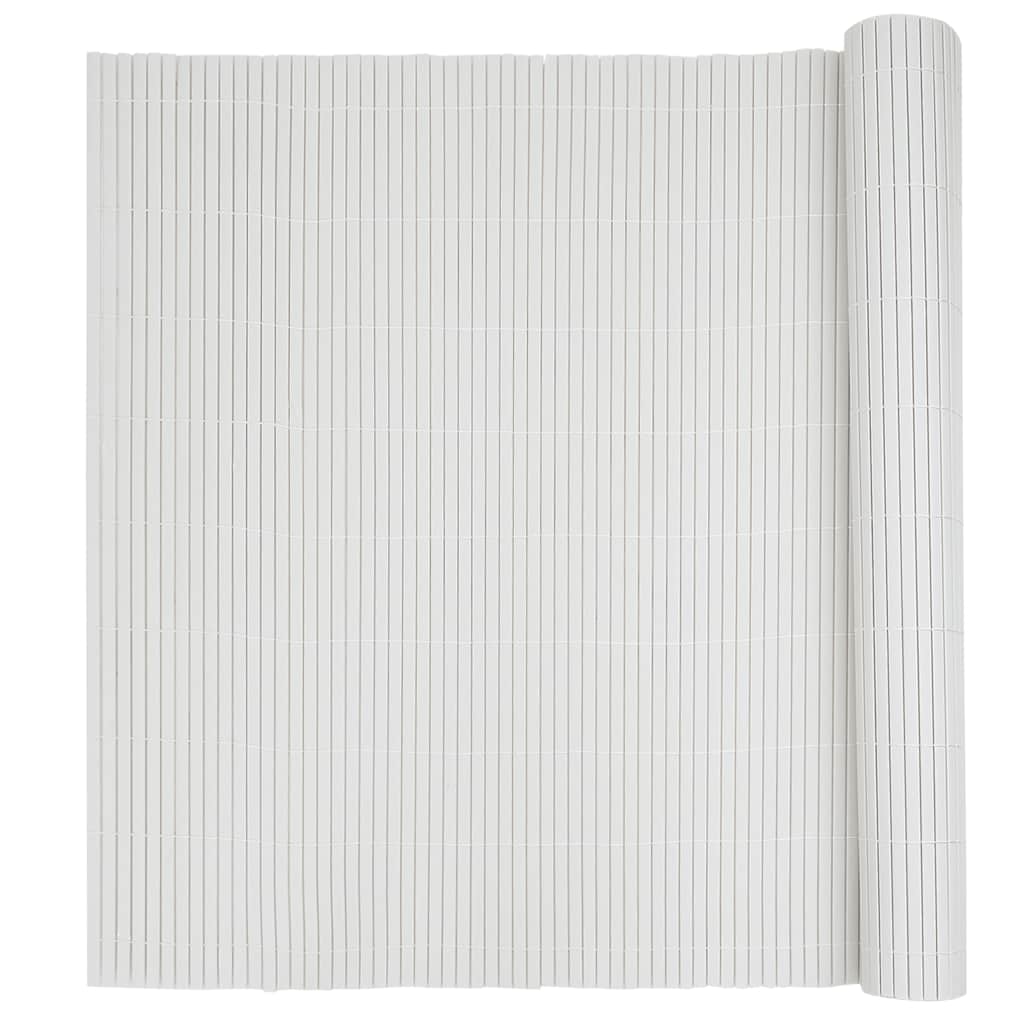 vidaXL Gartenzaun Doppelseitig Weiß 1,8x3 m PVC