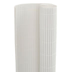 vidaXL Gartenzaun Doppelseitig Weiß 1,8x3 m PVC