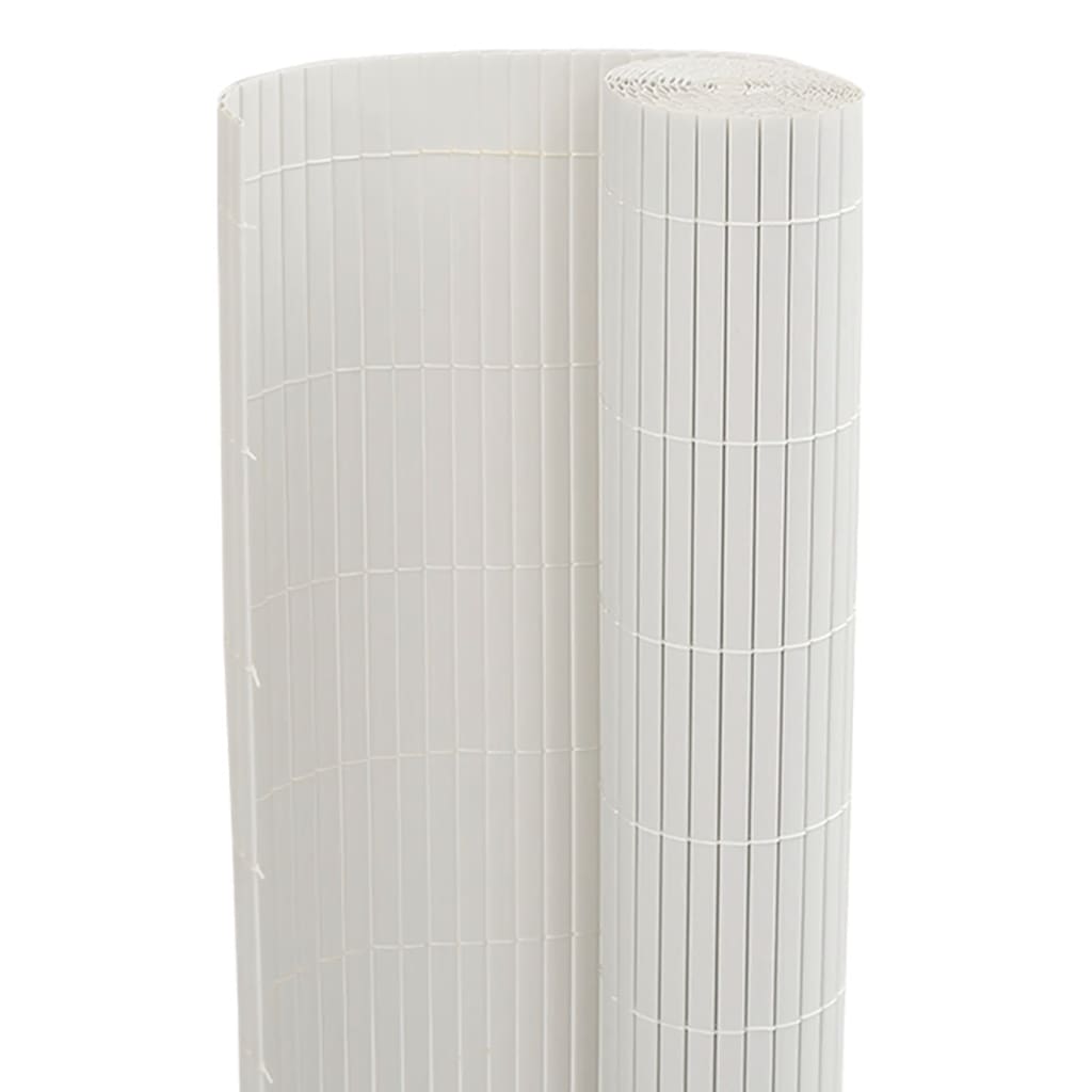 vidaXL Gartenzaun Doppelseitig Weiß 1,8x3 m PVC