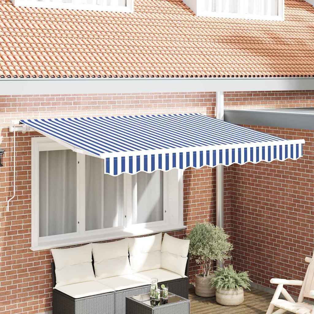 vidaXL Einziehbare Markise Blau 250 x 200 cm Stoff –