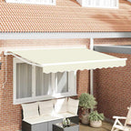 vidaXL Markisenrahmen Creme 250 x 200 cm Polyester mit PU-Beschichtung