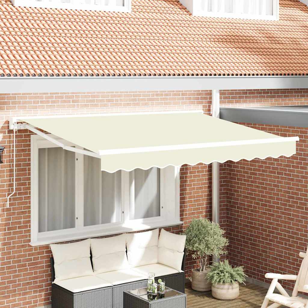 vidaXL Markisenrahmen Creme 250 x 200 cm Polyester mit PU-Beschichtung