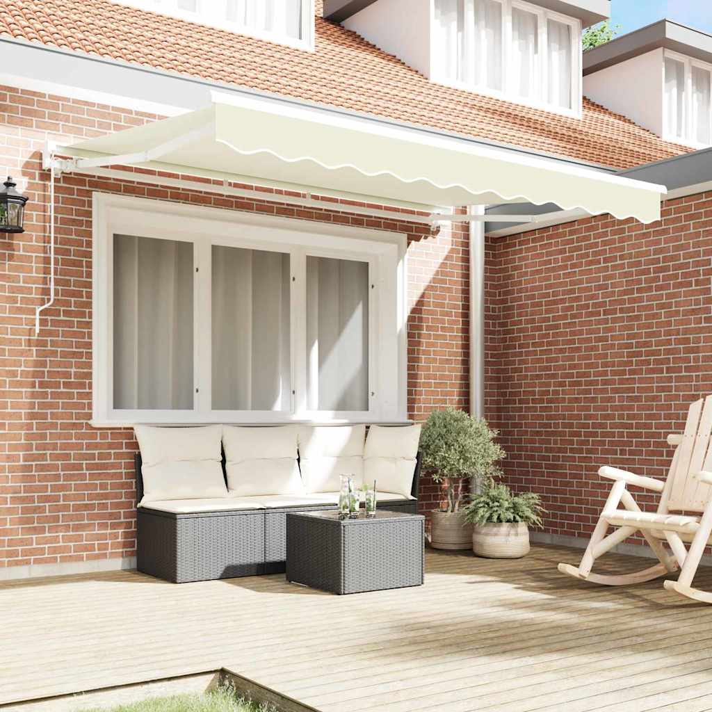 vidaXL Markisenrahmen Creme 250 x 200 cm Polyester mit PU-Beschichtung