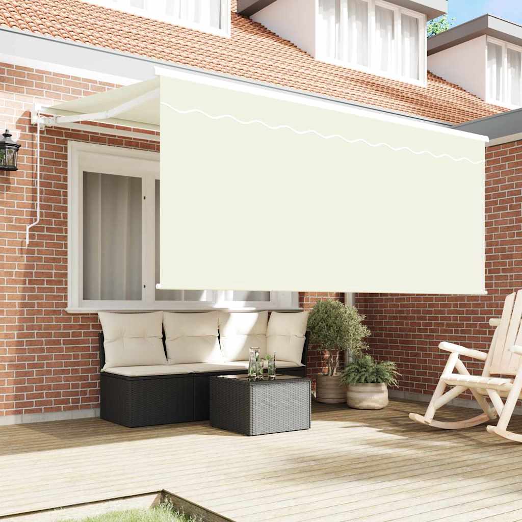 vidaXL Einziehbare Markise Creme 300 x 200 cm Polyester und Aluminium –