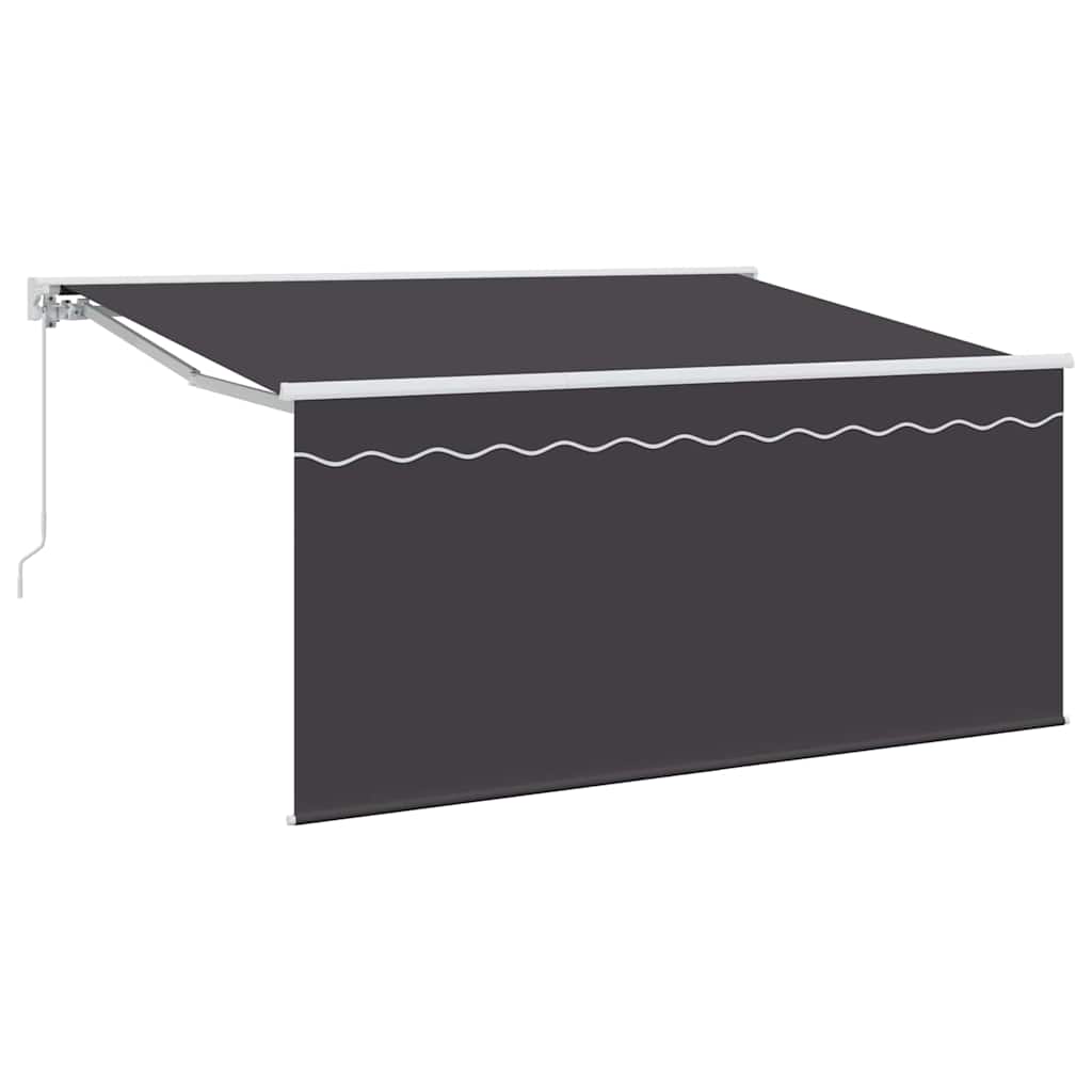 vidaXL Einziehbare Markise Gestreift Anthrazit 300 x 200 cm Stoff