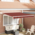 vidaXL Elektrische ausziehbare Markise Orange und Braun 300 x 250 cm