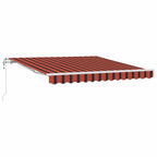 vidaXL Elektrische ausziehbare Markise Orange und Braun 300 x 250 cm